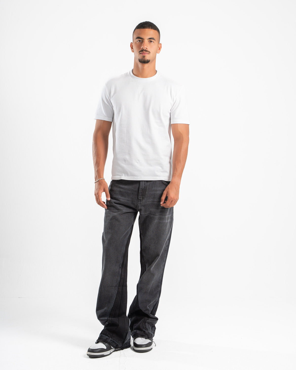 Faded Black Flare Fit Jeans