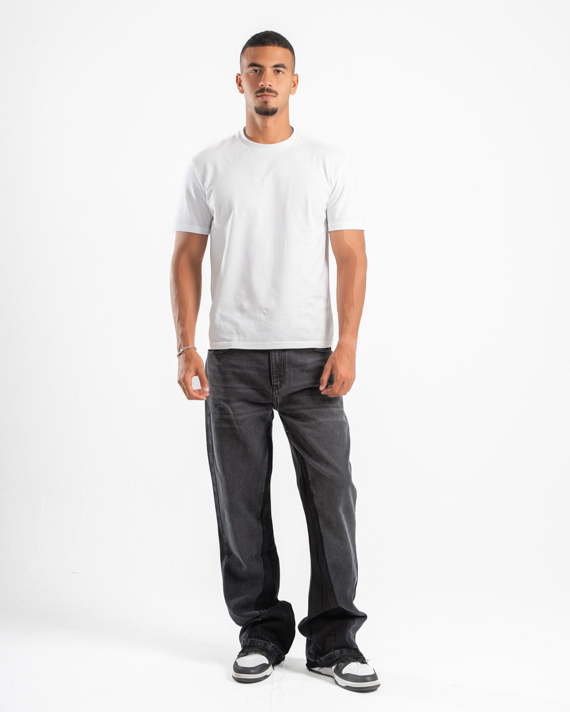 Faded Black Flare Fit Jeans