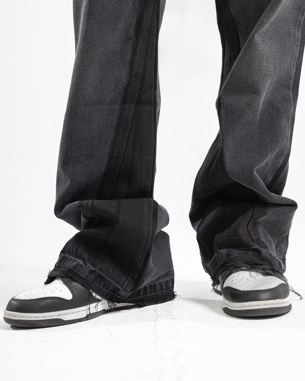 Faded Black Flare Fit Jeans