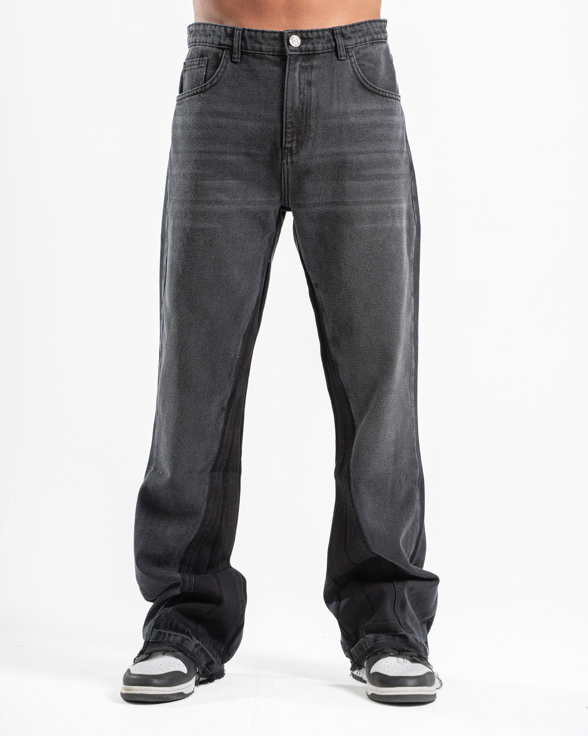 Faded Black Flare Fit Jeans