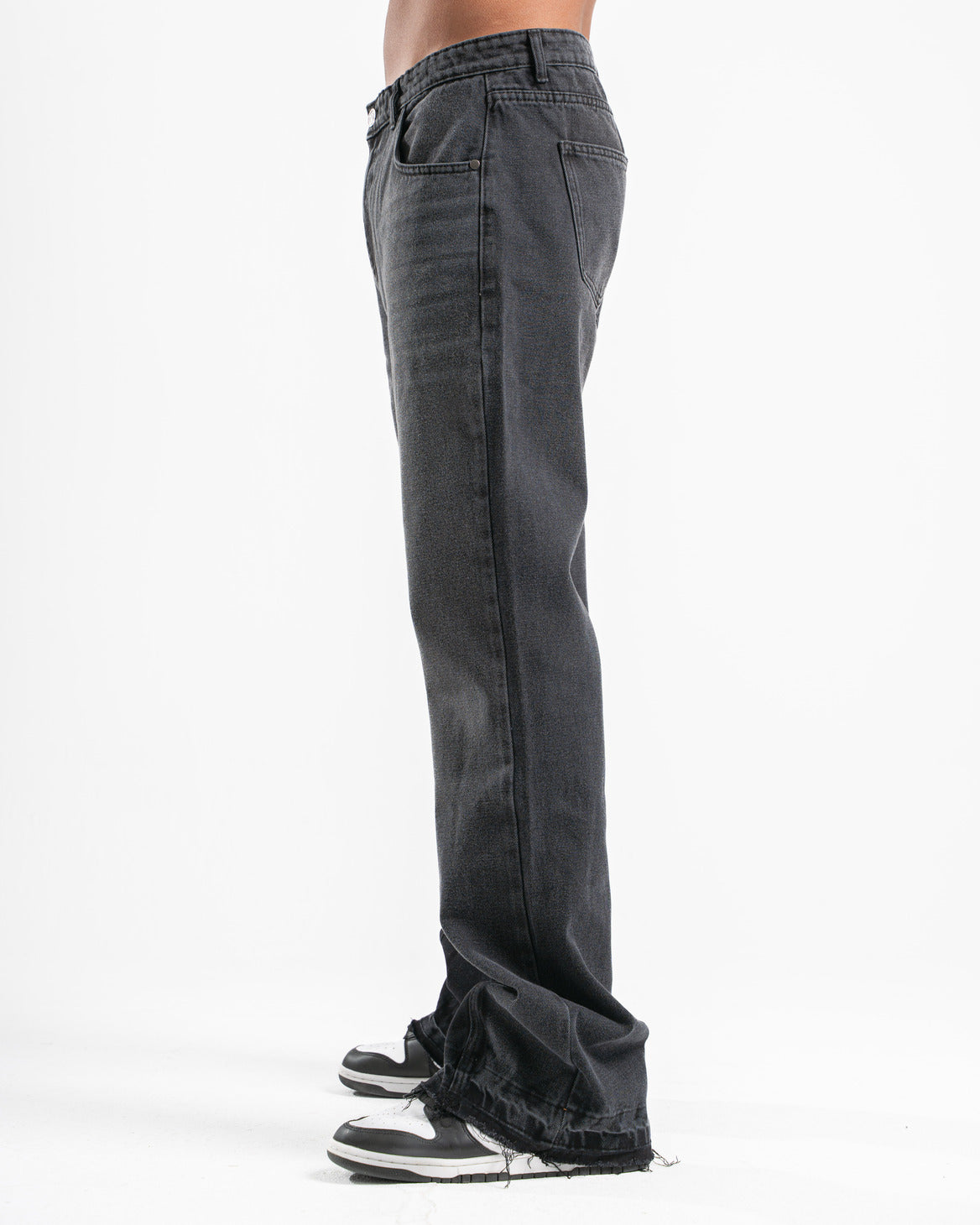 Faded Black Flare Fit Jeans