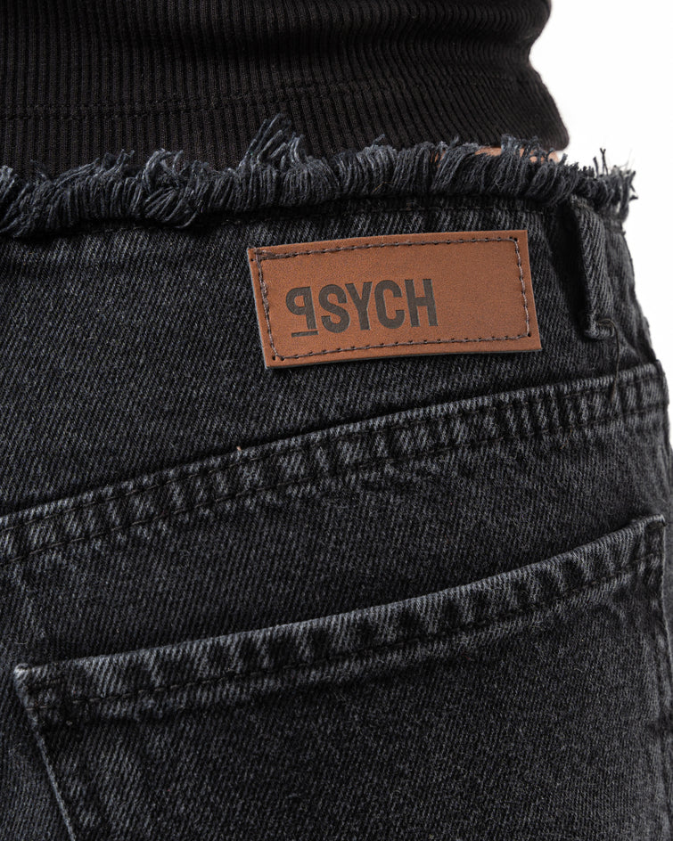 No Waist Jeans in Black Wash