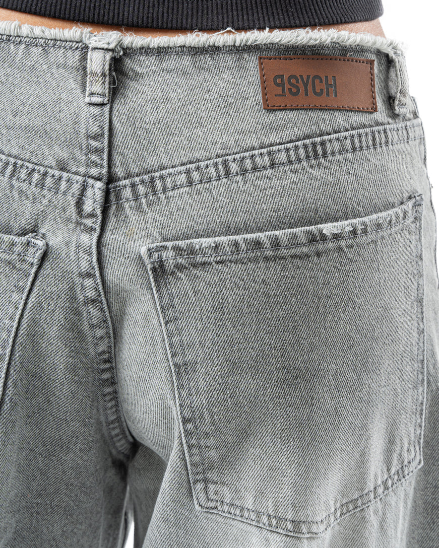 No Waist Jeans in Grey Wash