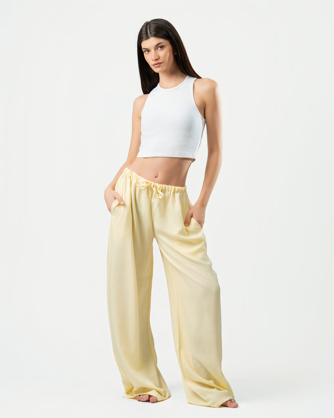 Yellow Linen Pants