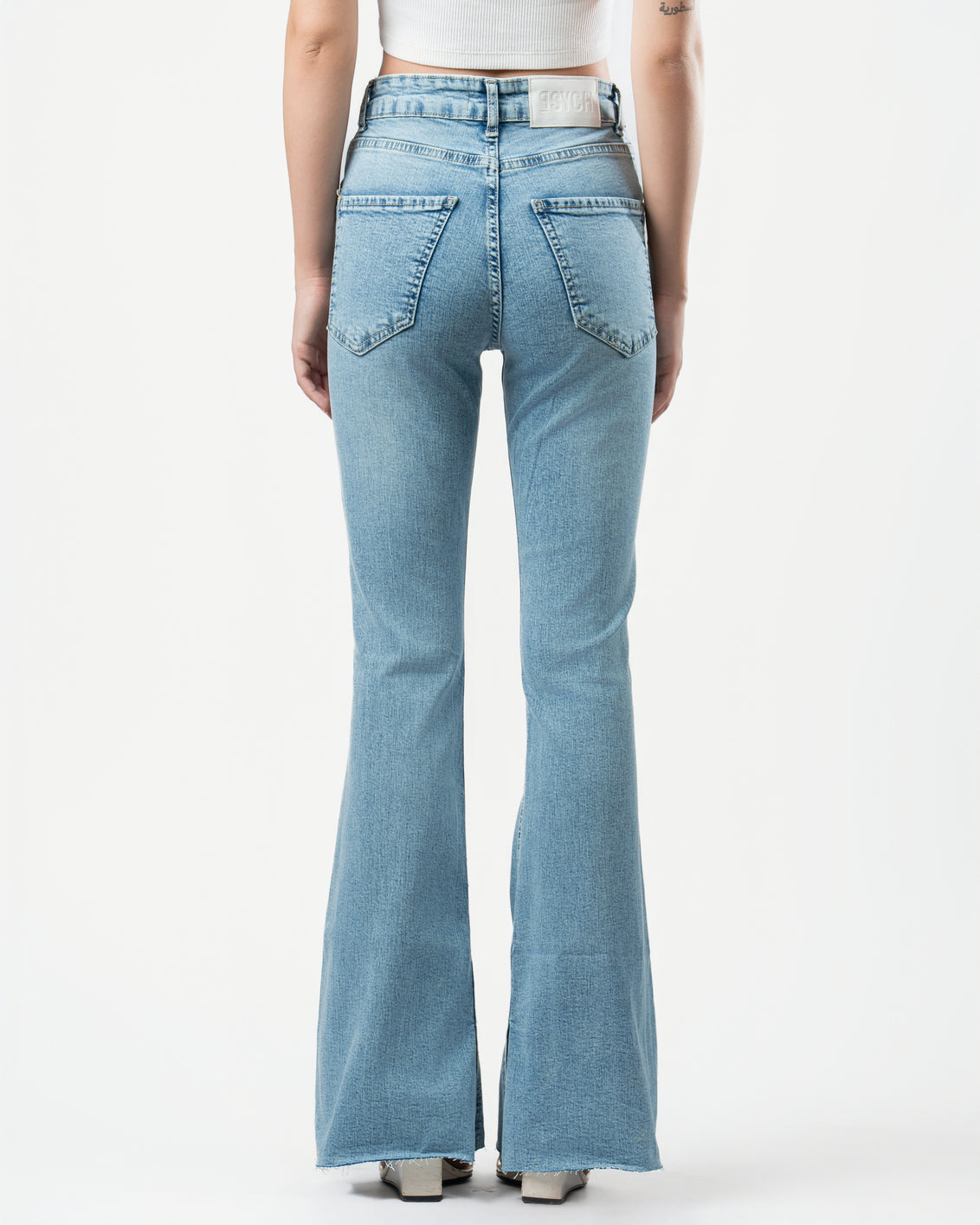 Flared Jeans in Light Blue