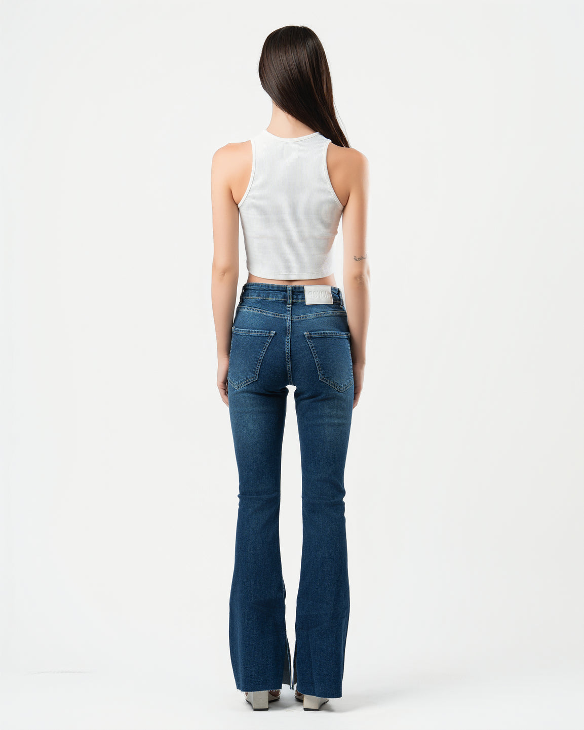 Flared Jeans in Dark Blue