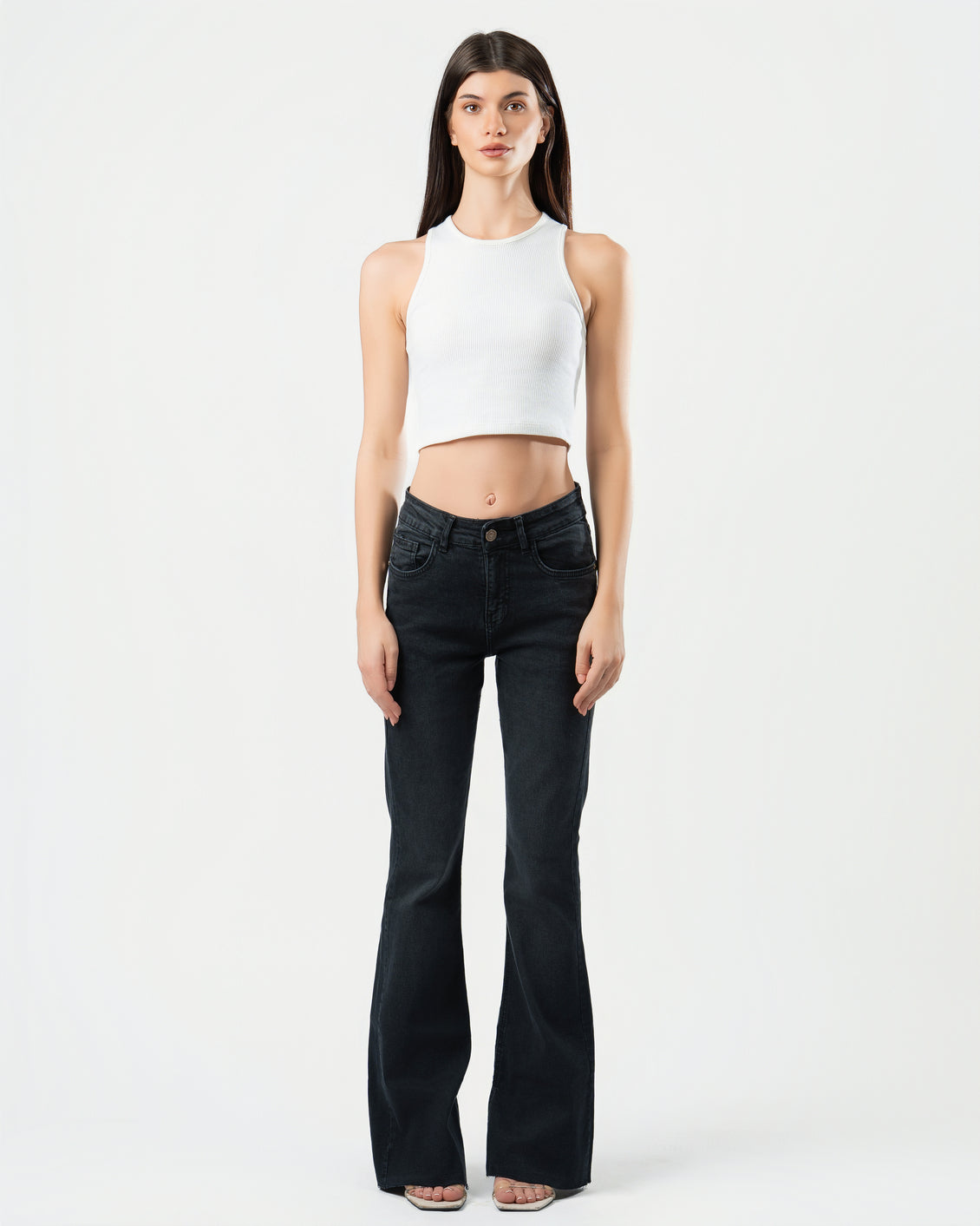 Flared Jeans in Black