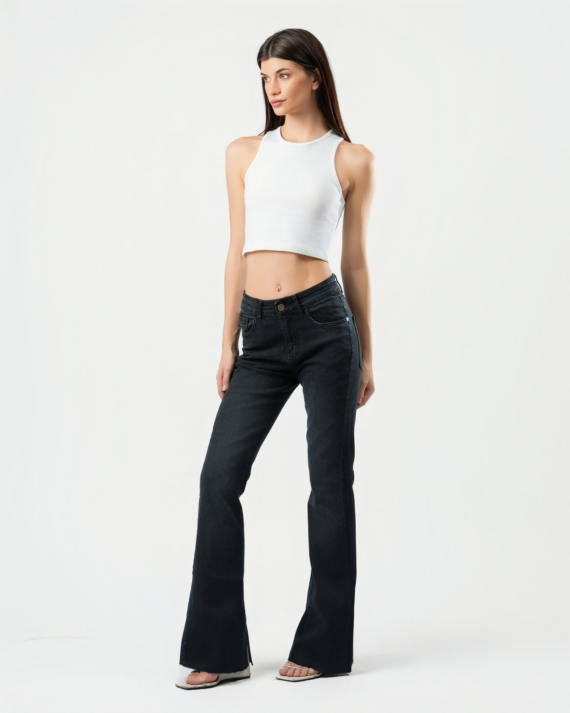 Flared Jeans in Black