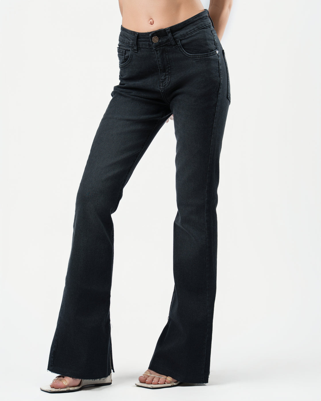 Flared Jeans in Black