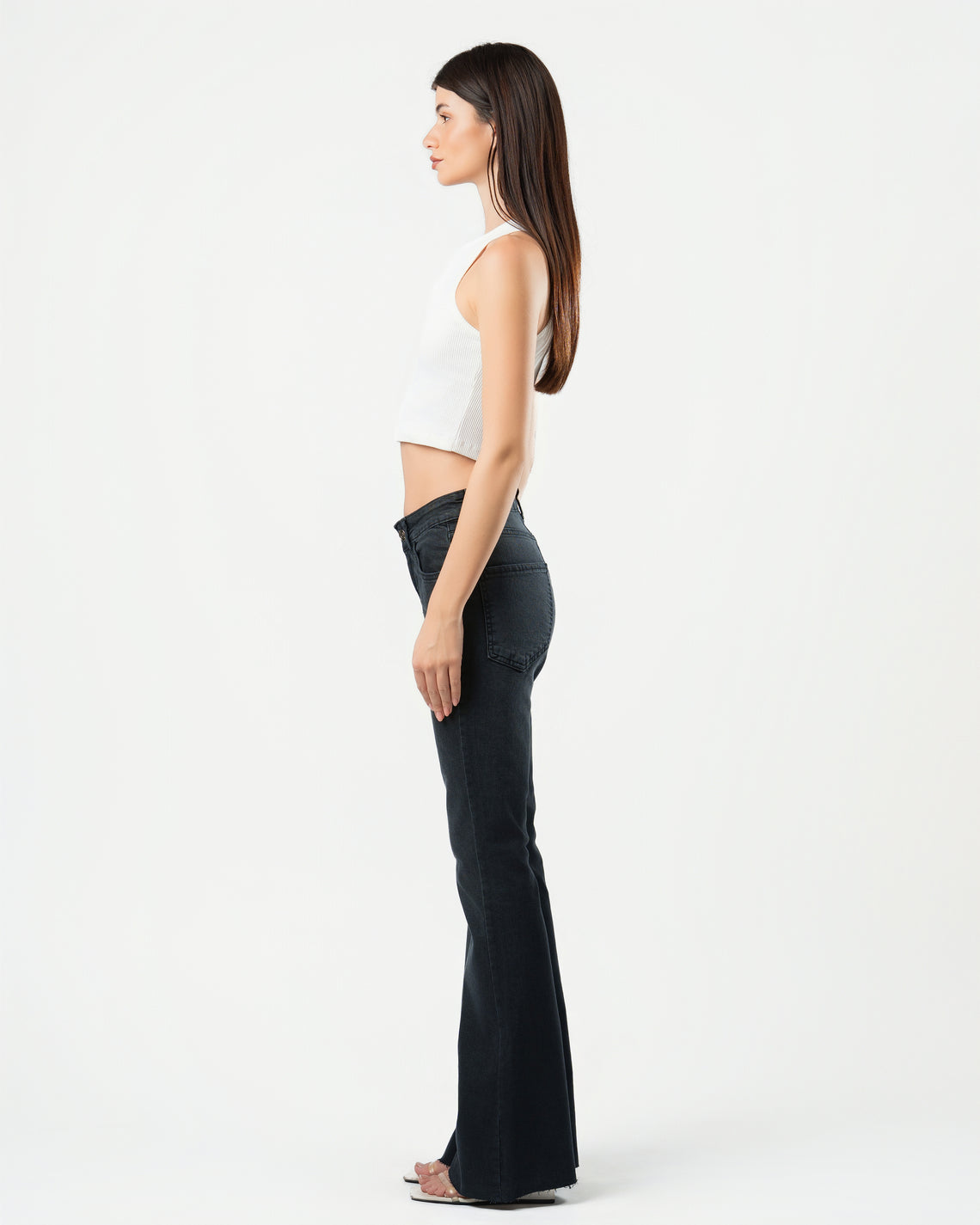 Flared Jeans in Black