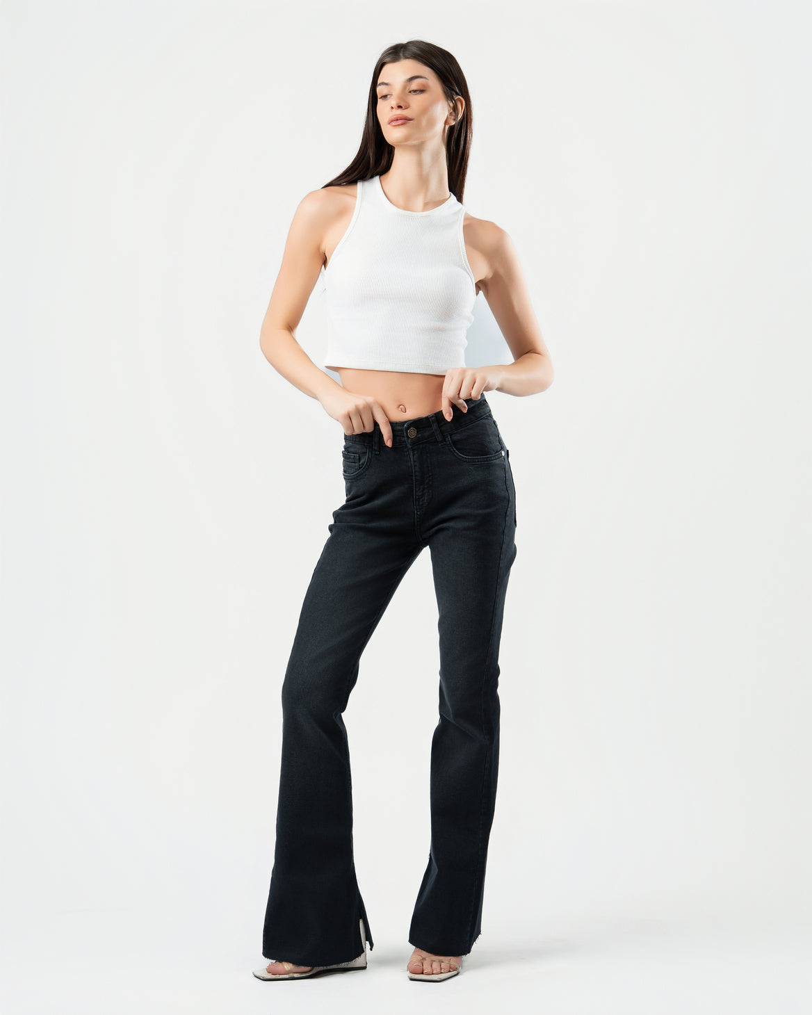 Flared Jeans in Black