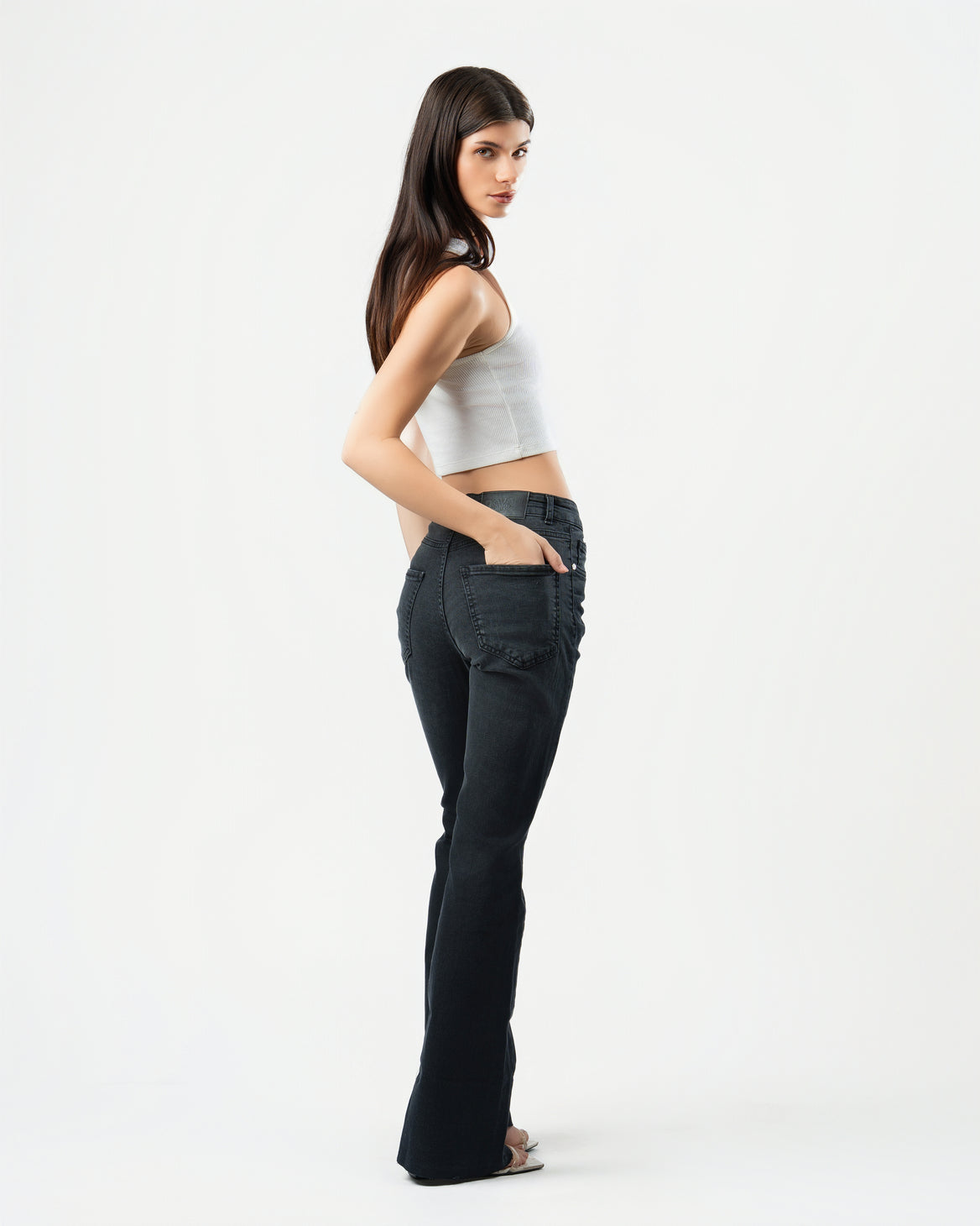 Flared Jeans in Black
