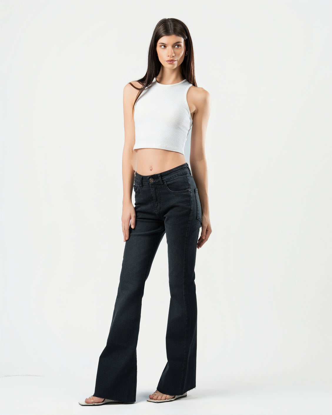 Flared Jeans in Black