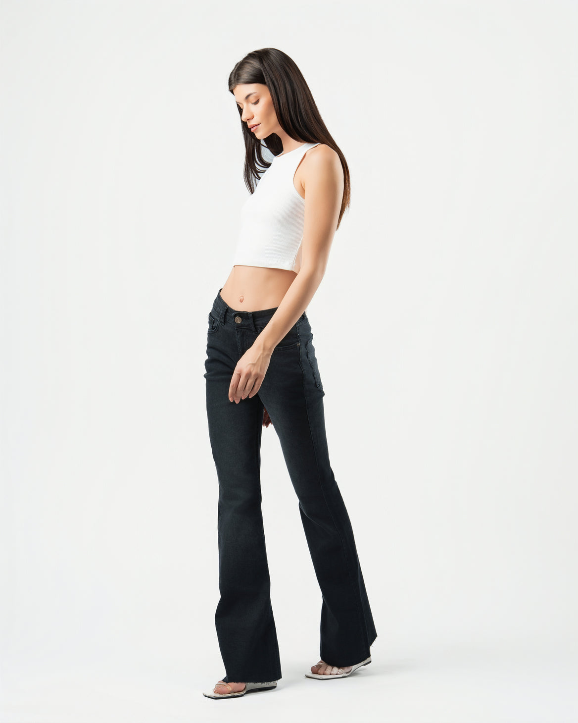 Flared Jeans in Black