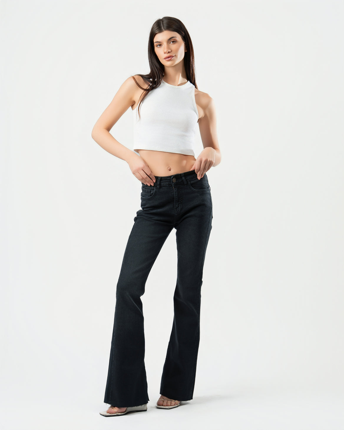 Flared Jeans in Black
