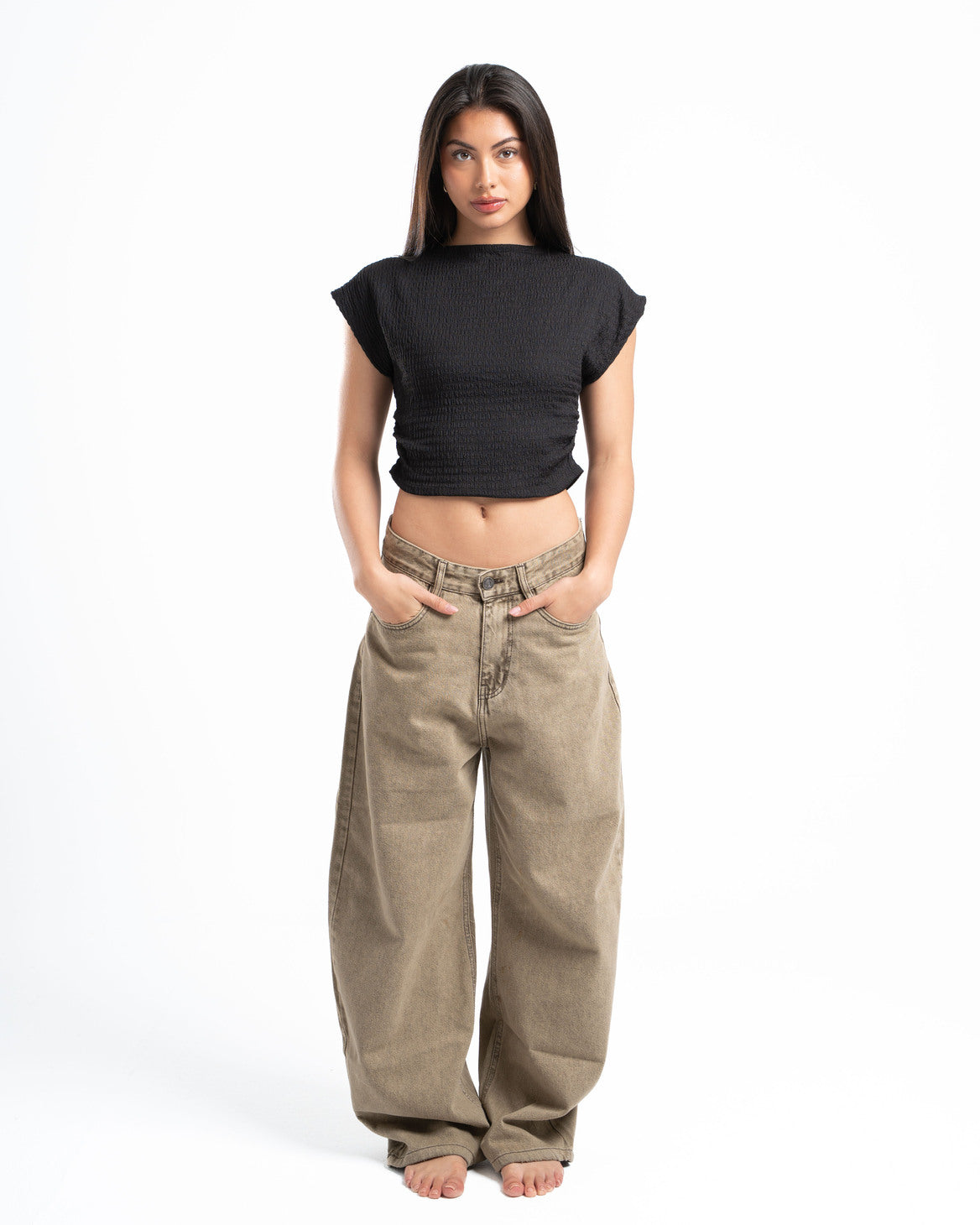 Black Textured Top