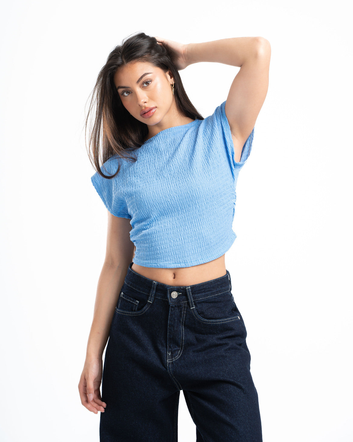 Baby Blue Textured Top