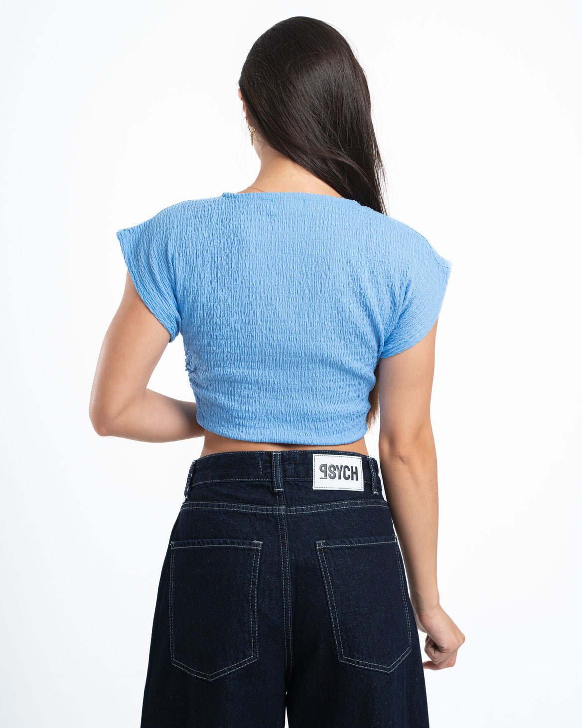 Baby Blue Textured Top