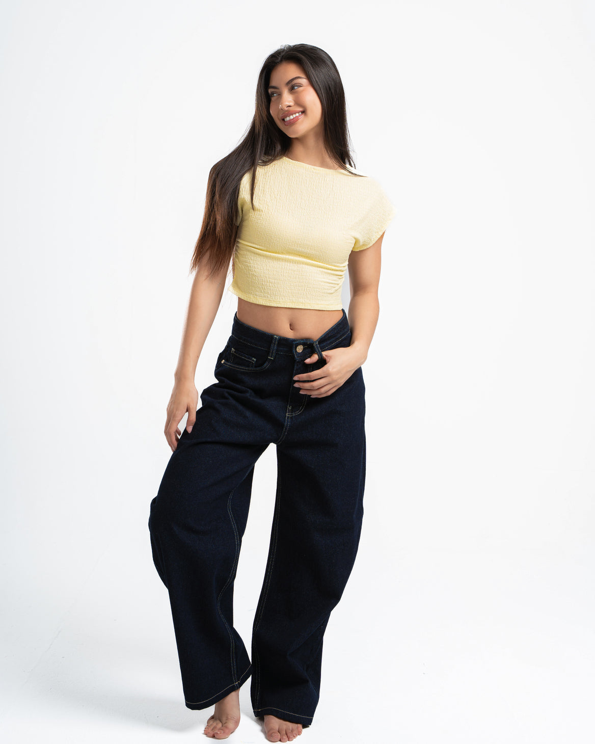 Butter Yellow Textured Top