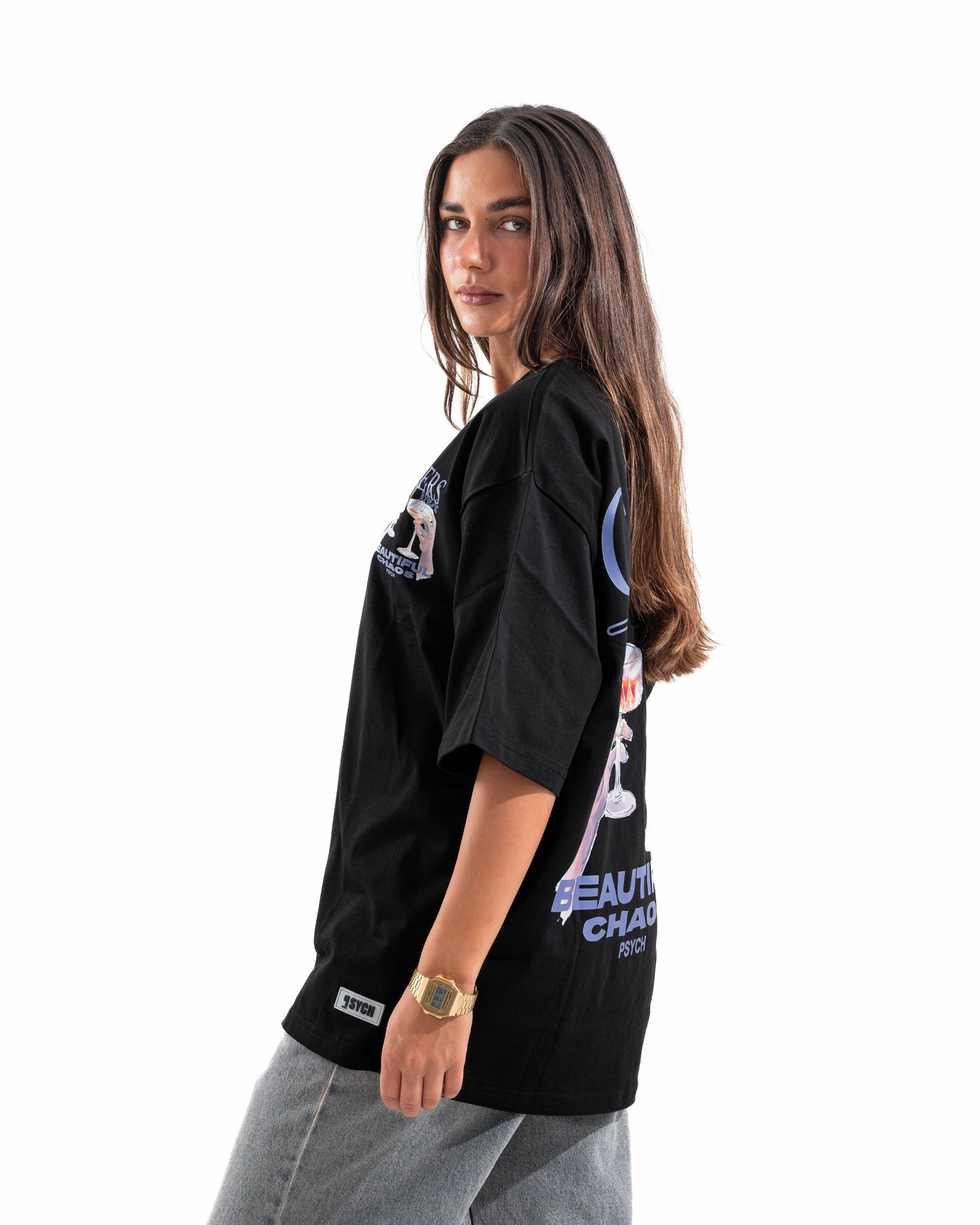 BLACK CHEERS TEE