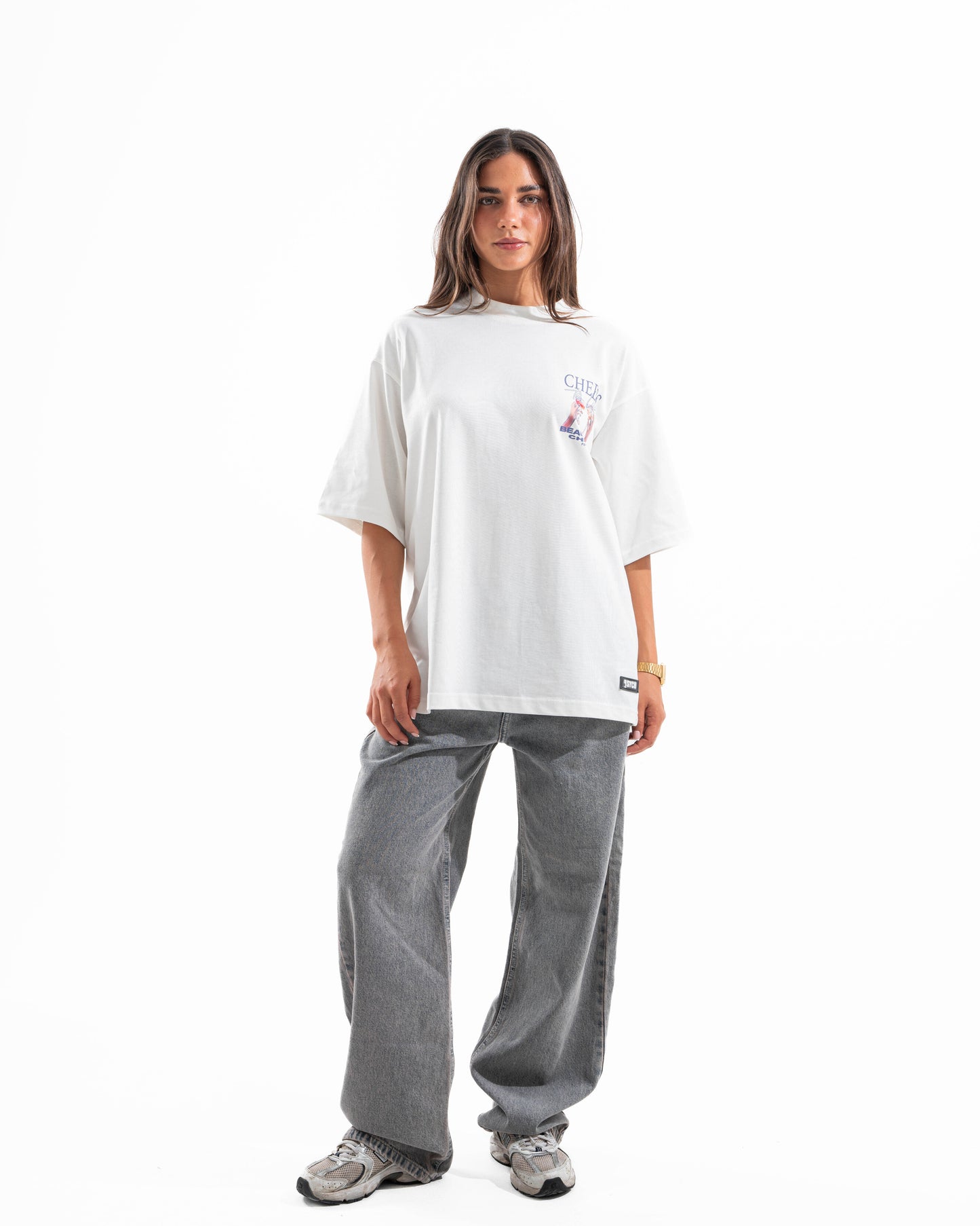 WHITE CHEERS TEE