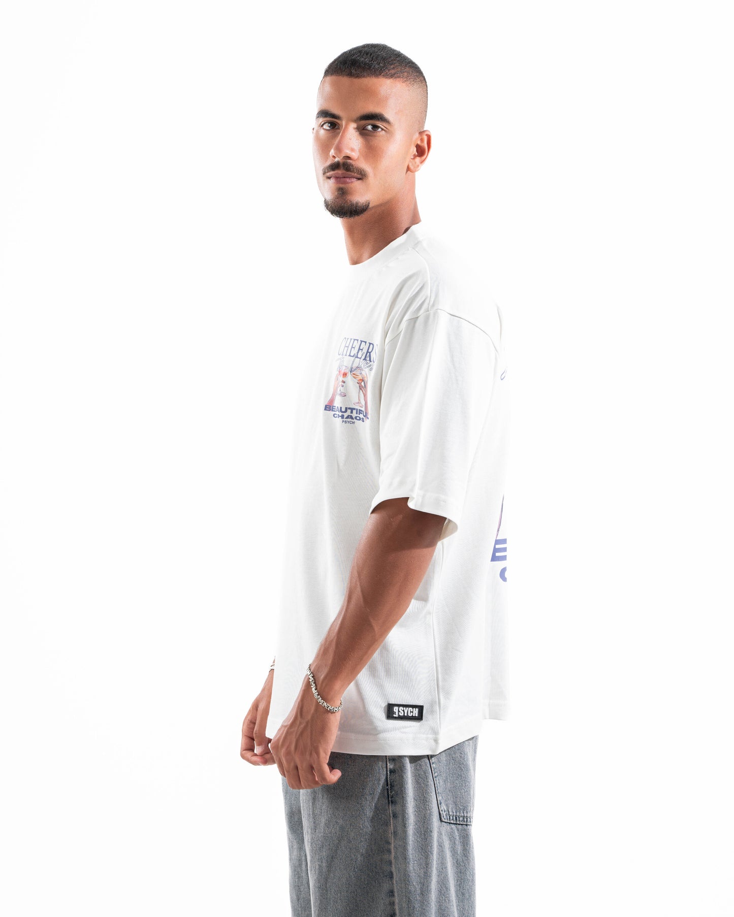 WHITE CHEERS TEE