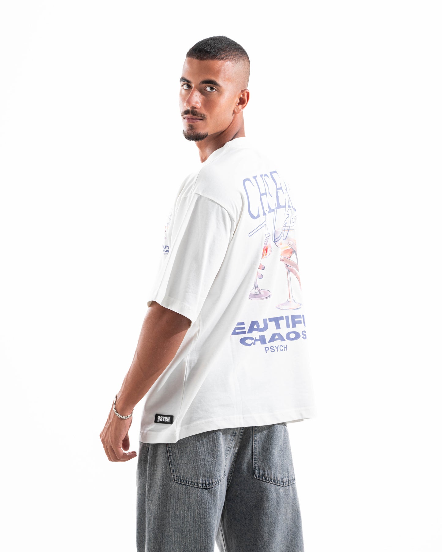WHITE CHEERS TEE