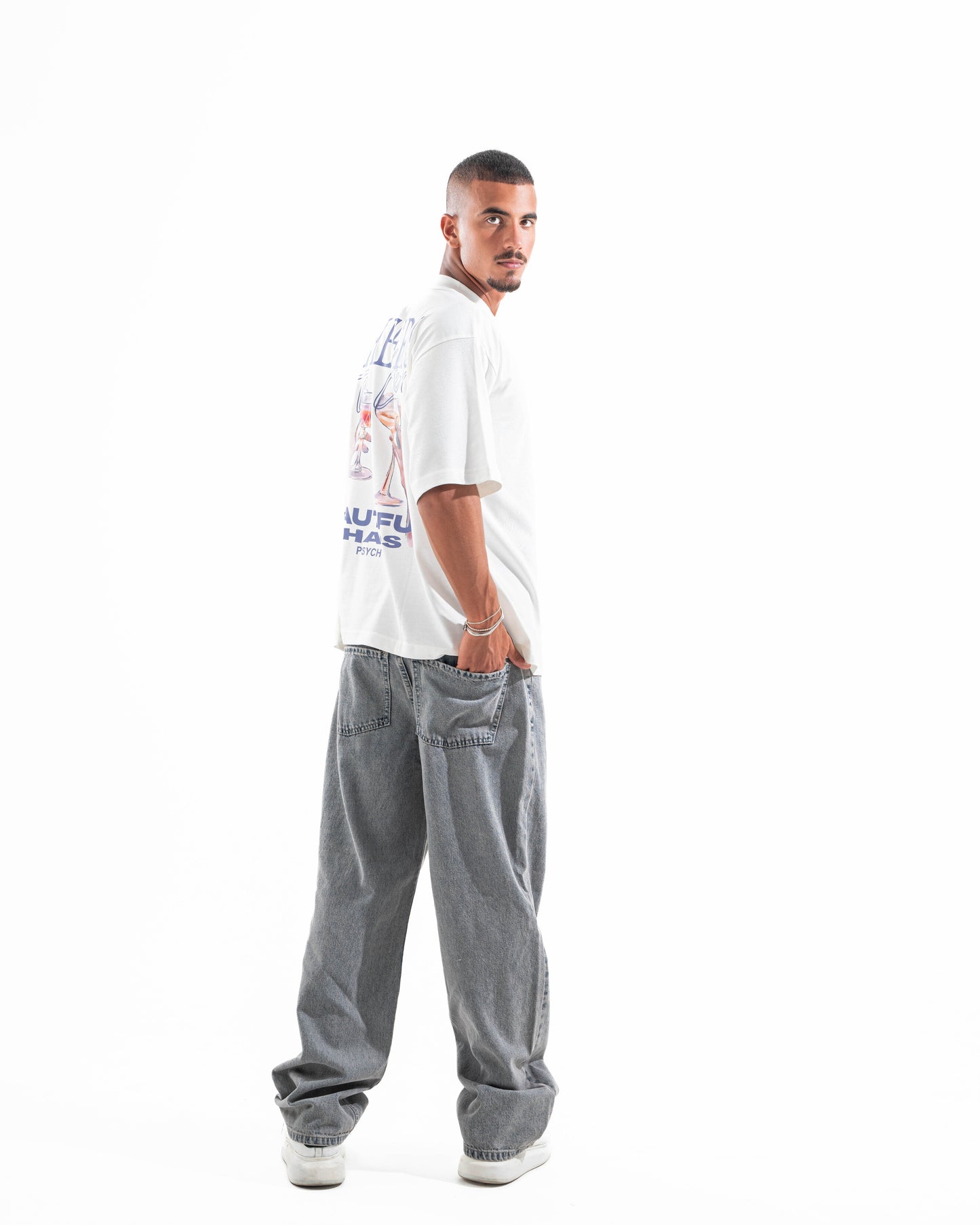 WHITE CHEERS TEE