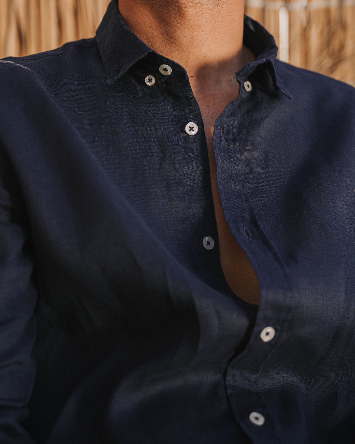 Dark Navy Linen Shirt