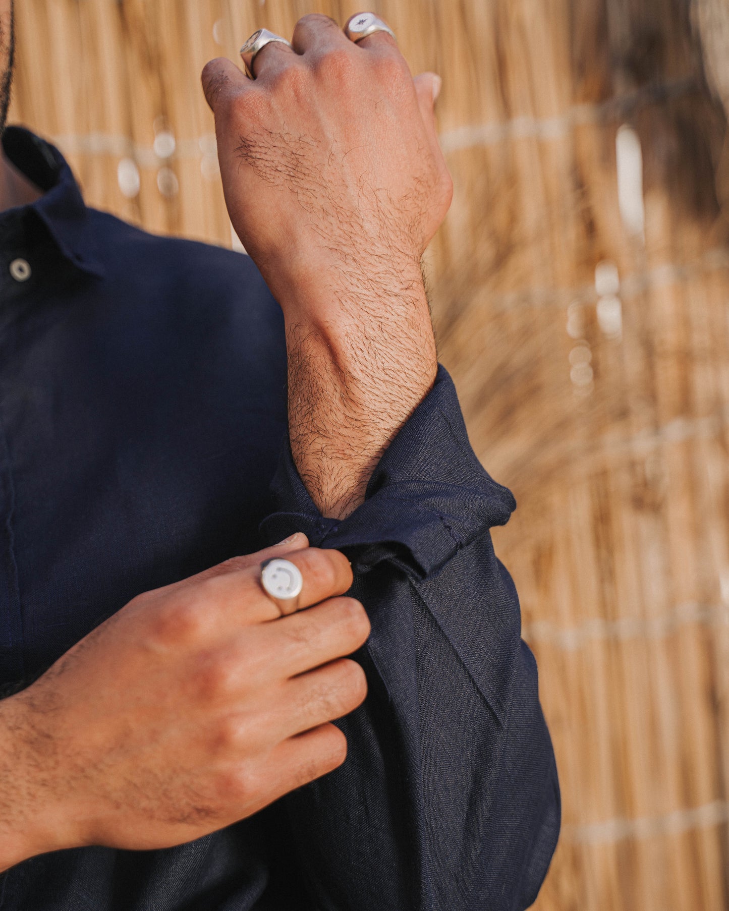 Dark Navy Linen Shirt