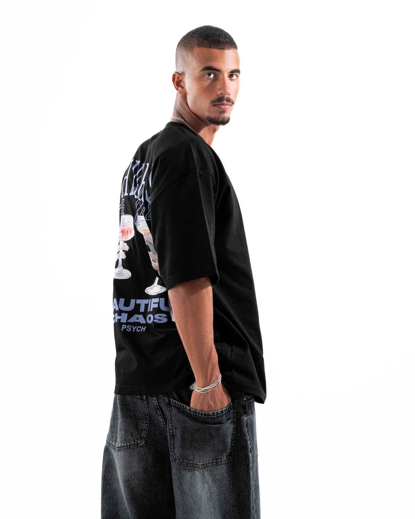 BLACK CHEERS TEE
