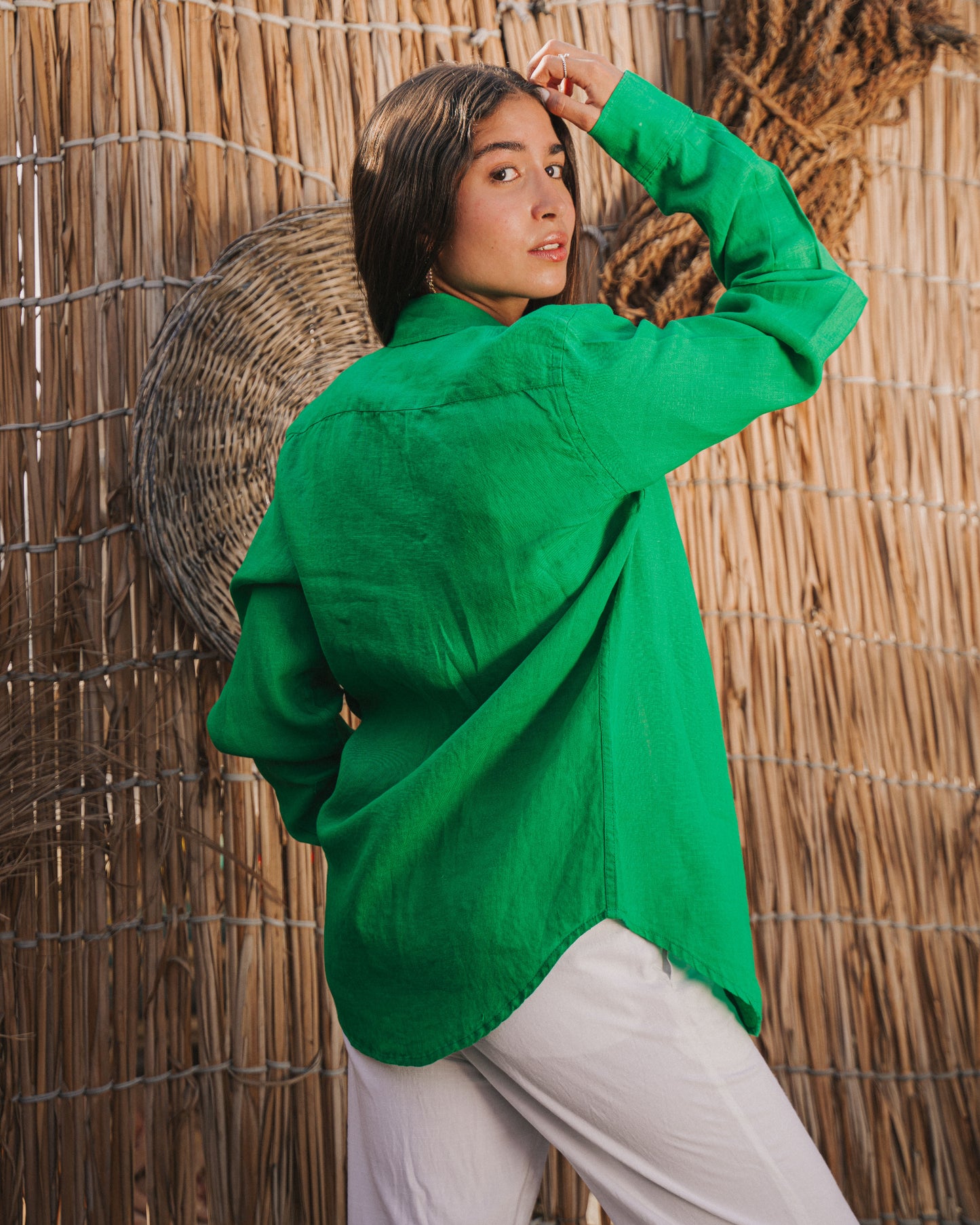 Green Linen Shirt