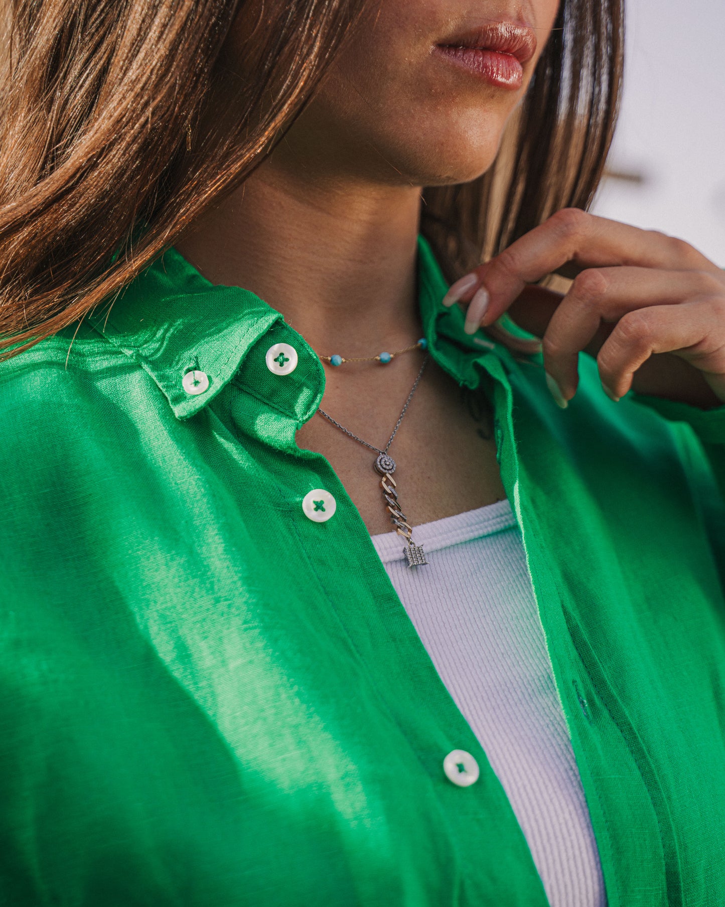 Green Linen Shirt