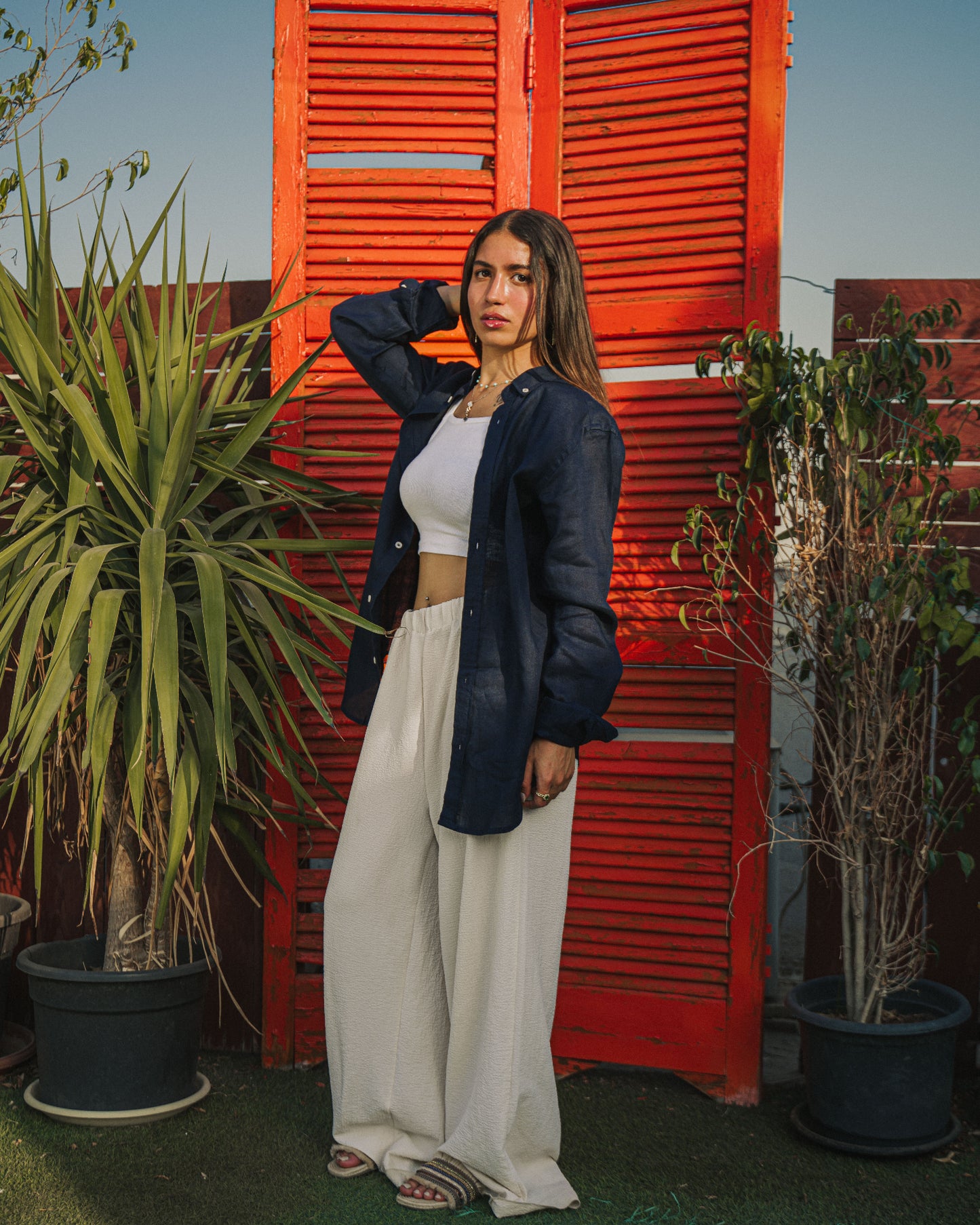 Dark Navy Linen Shirt