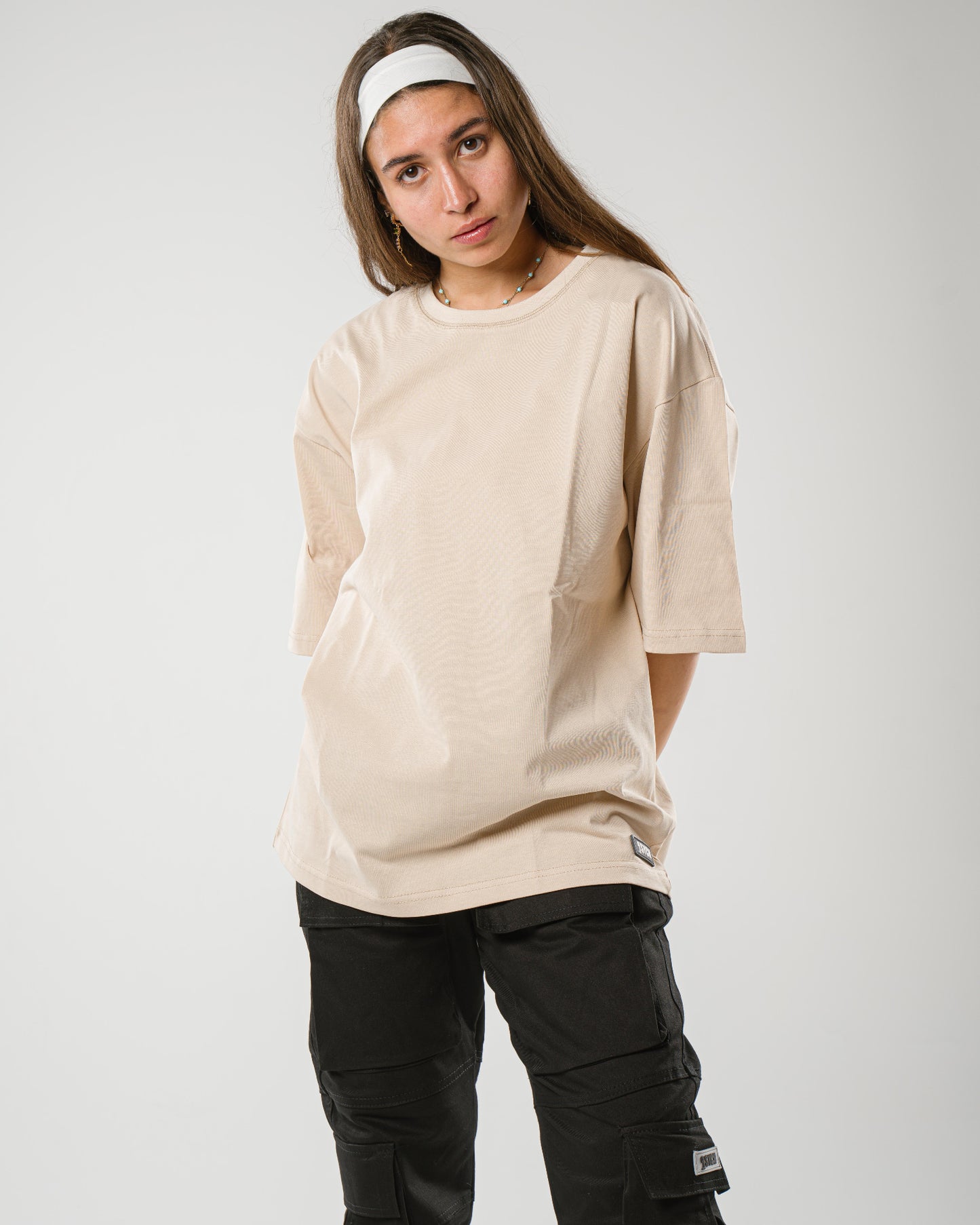 Beige Oversized Tee