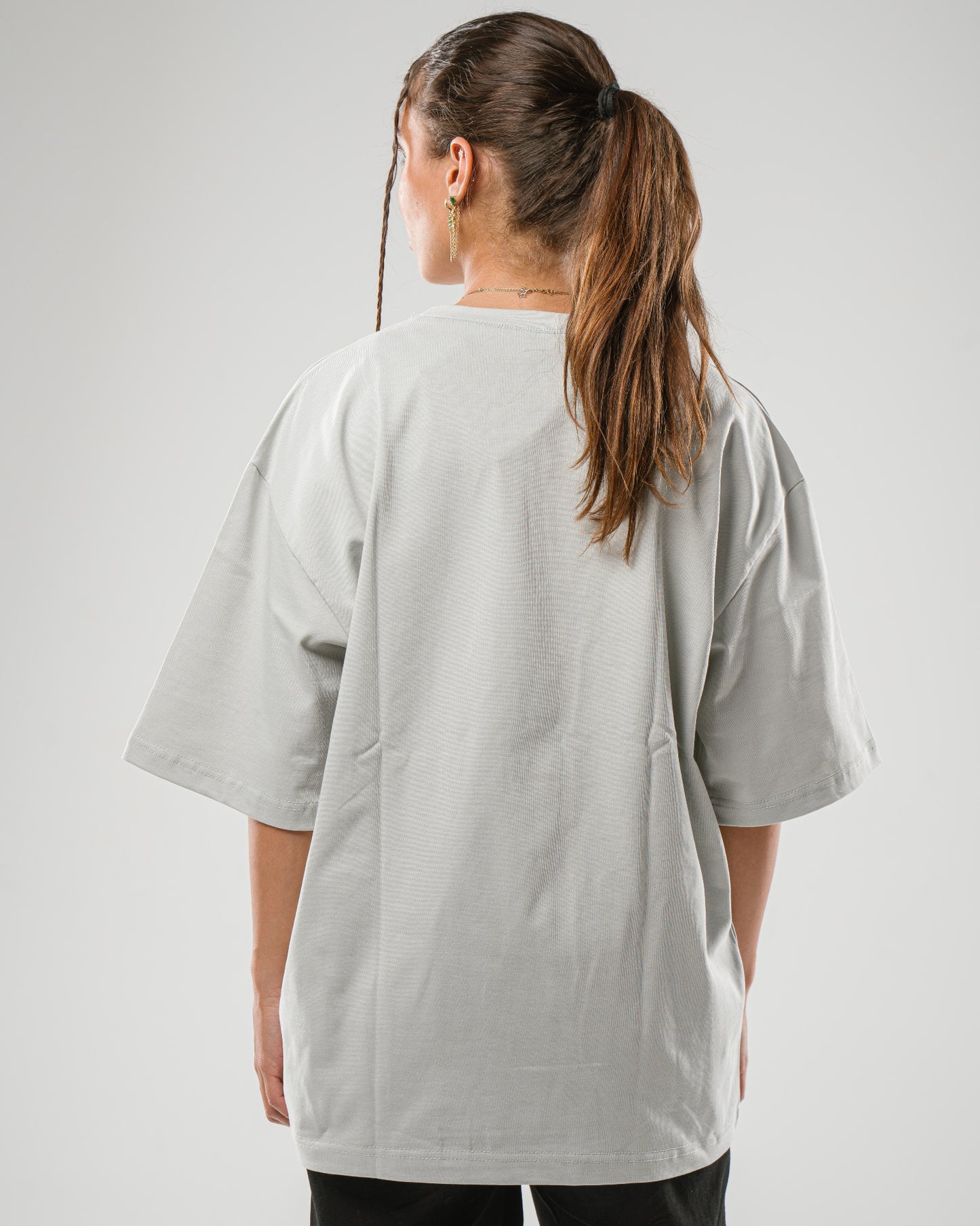 Silver Grey Oversized Tee