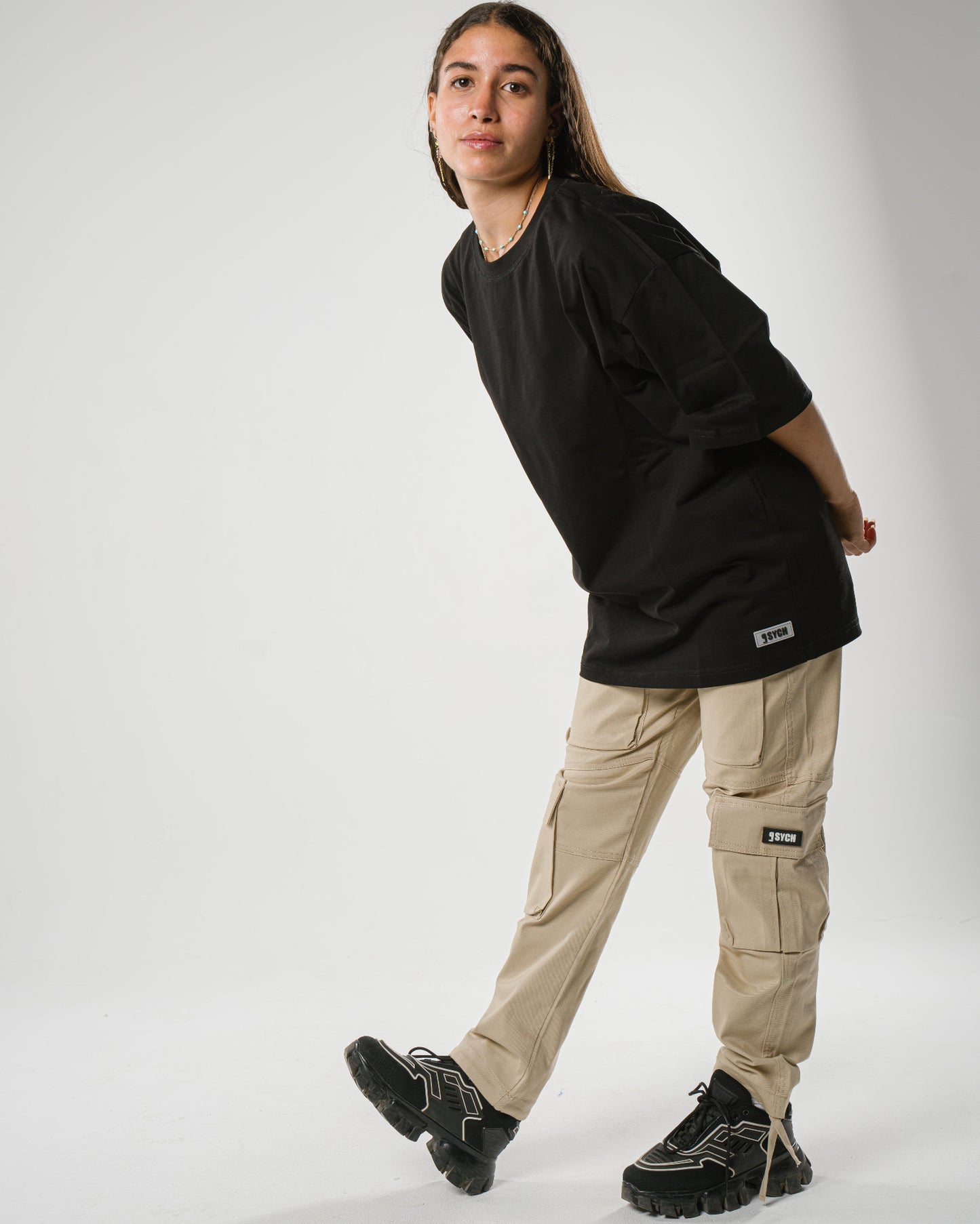 Multi-Pockets Beige Cargo Pants