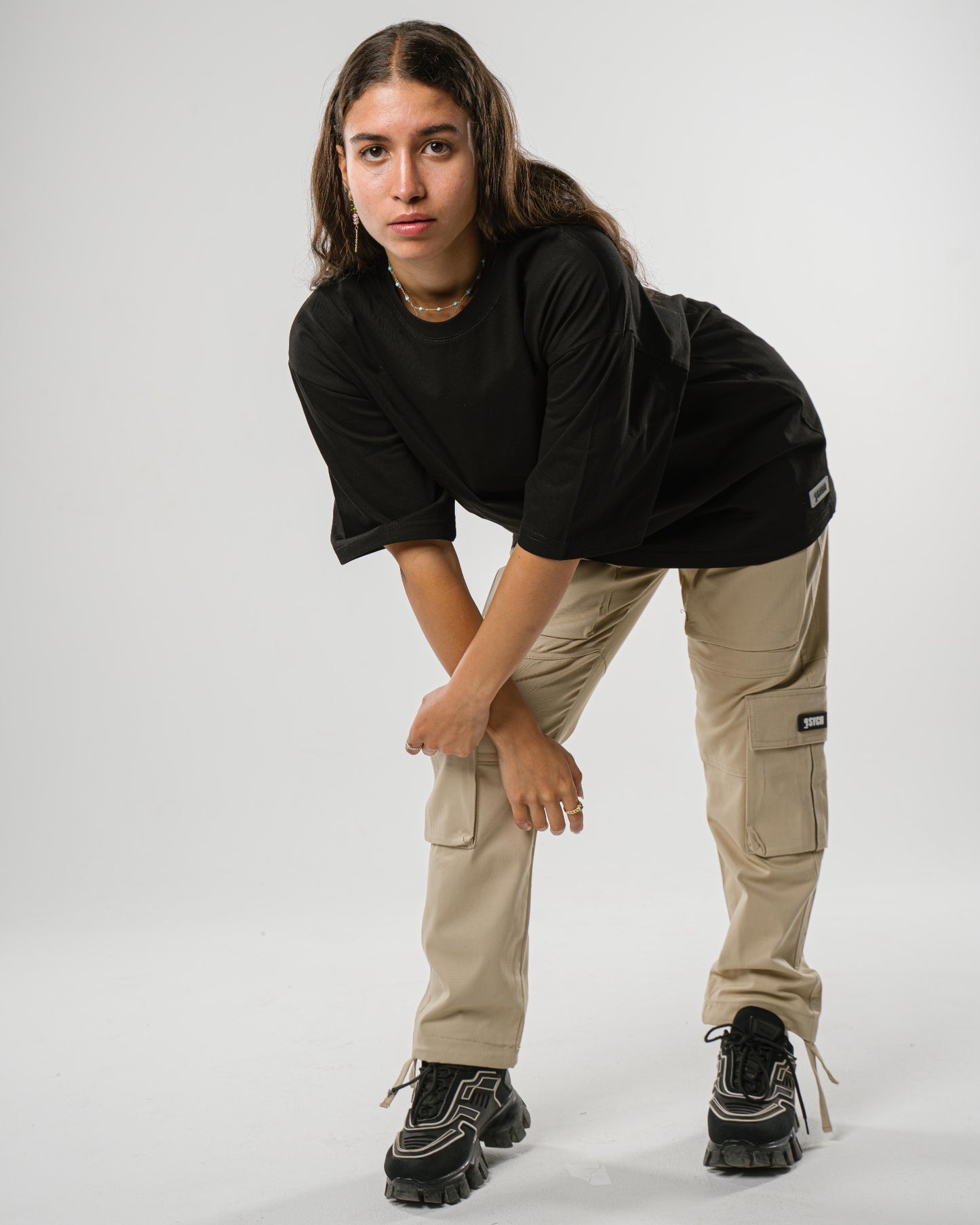 Multi-Pockets Beige Cargo Pants