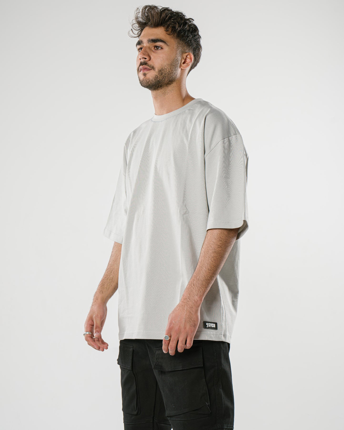 Silver Grey Oversized Tee