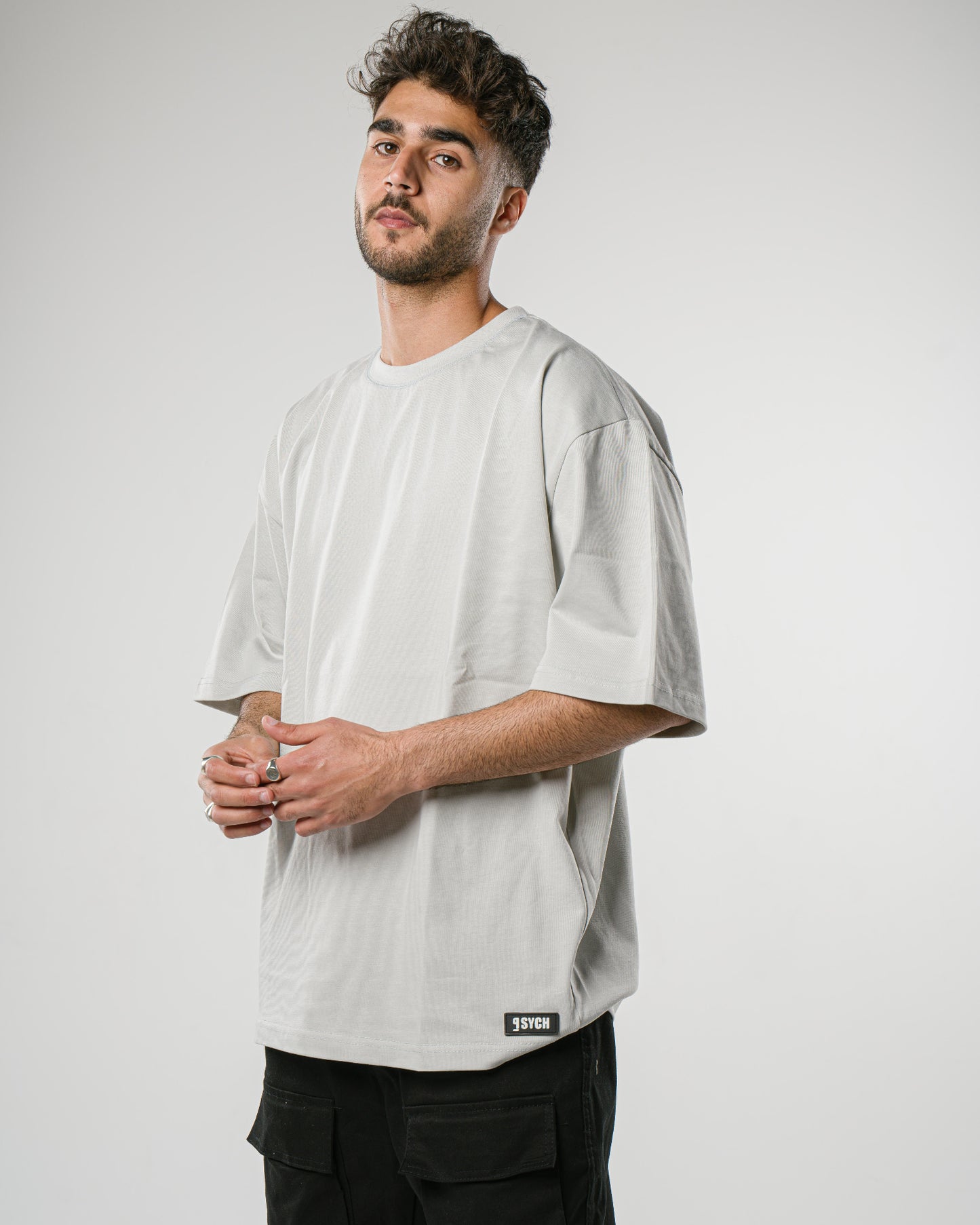 Silver Grey Oversized Tee