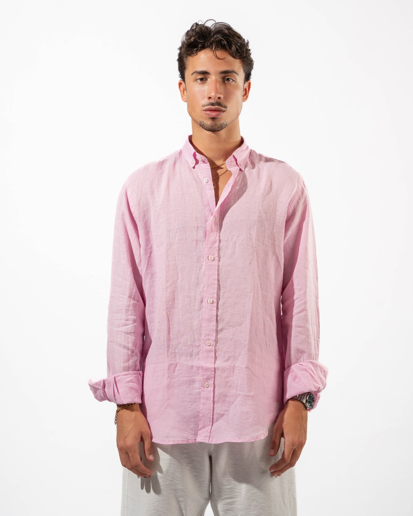 Pink Linen Shirt