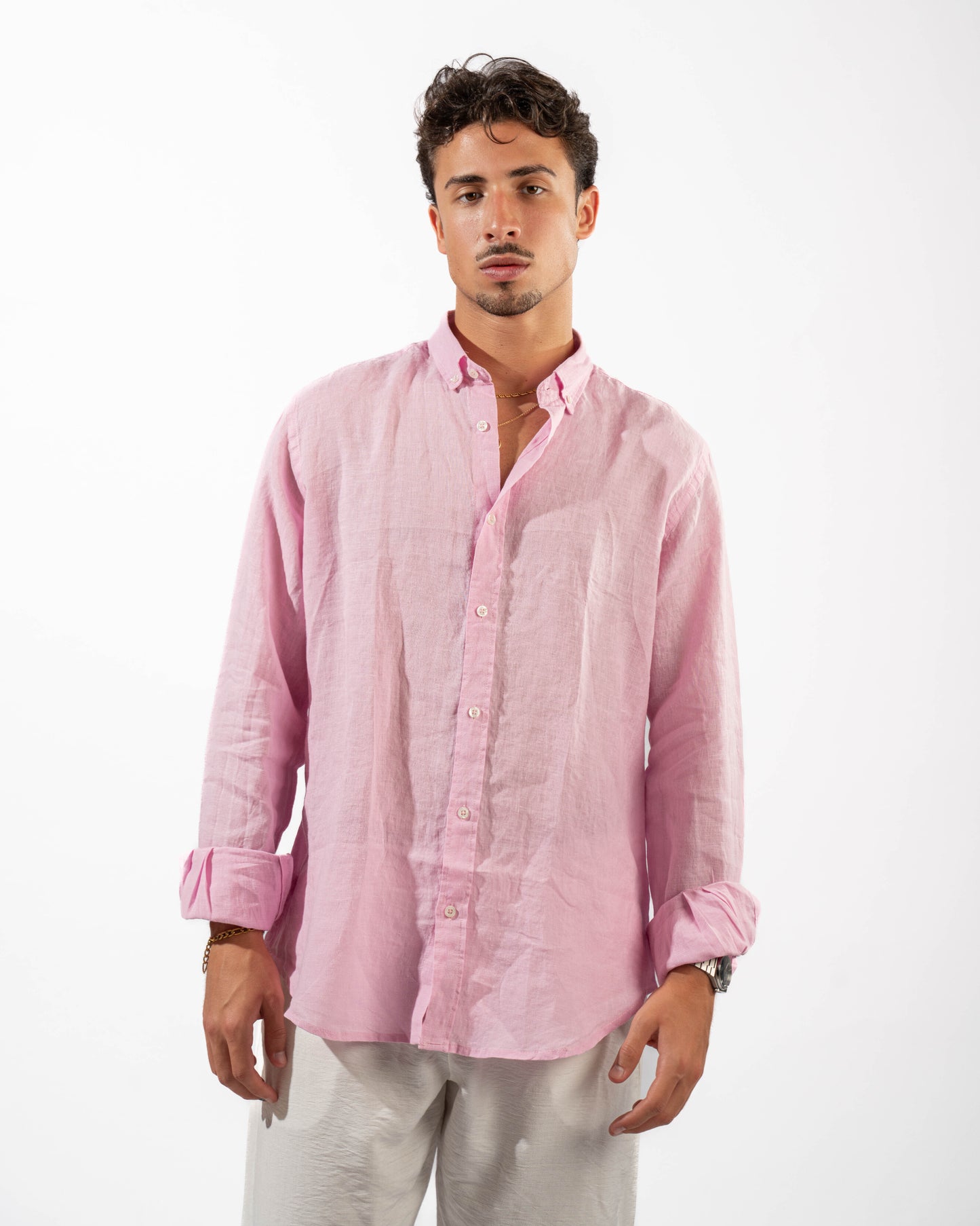 Pink Linen Shirt