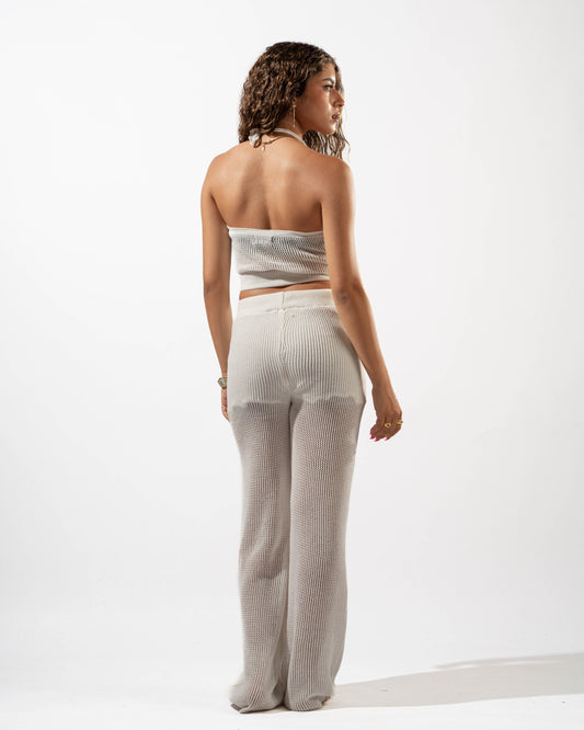 Knitted Crop Top in White