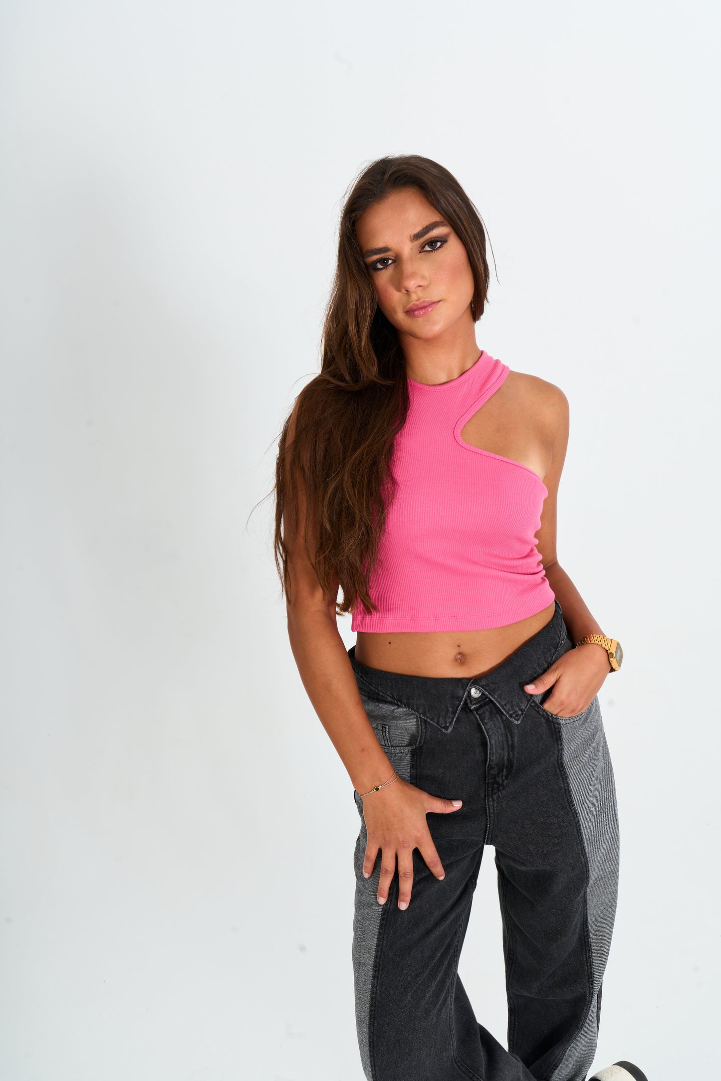Pink Cutout Top