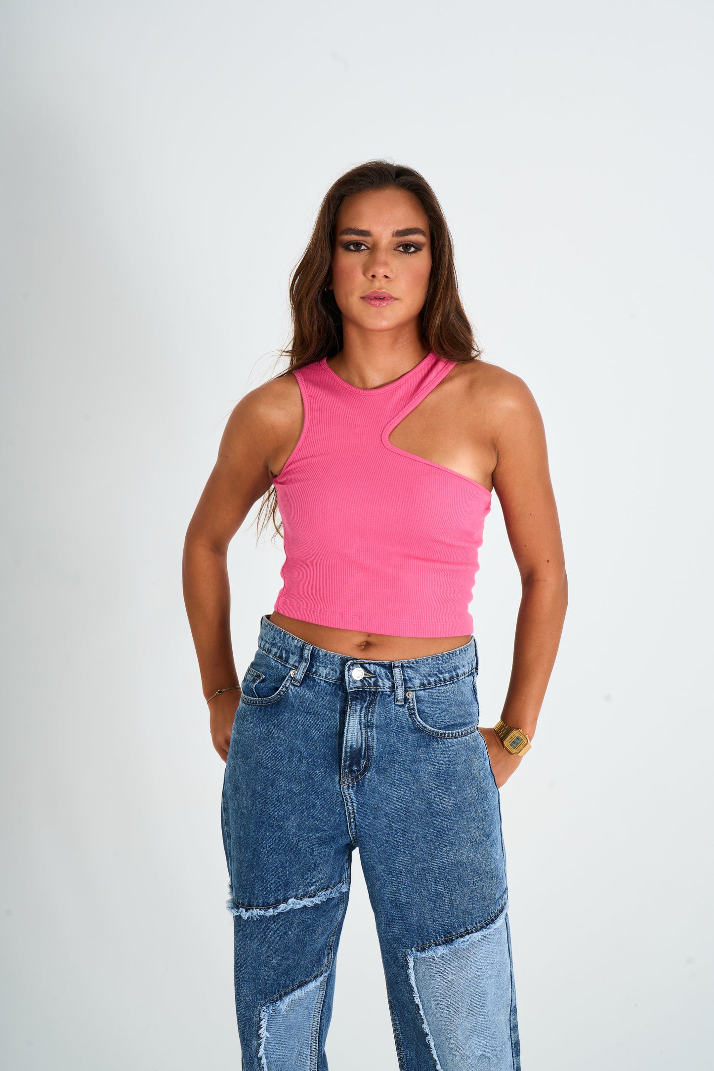 Pink Cutout Top