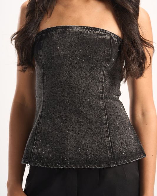 BLACK BLING CORSET