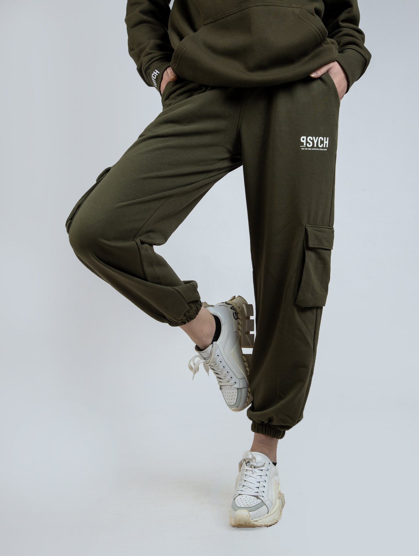 Olive Green Utility Sweatpants (Women)