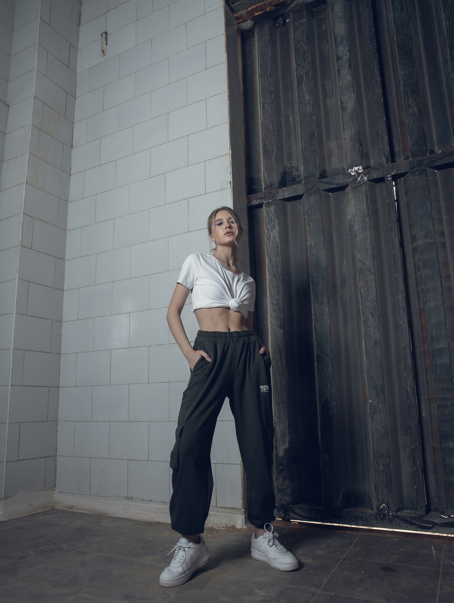 Olive Green Utility Sweatpants (Women)