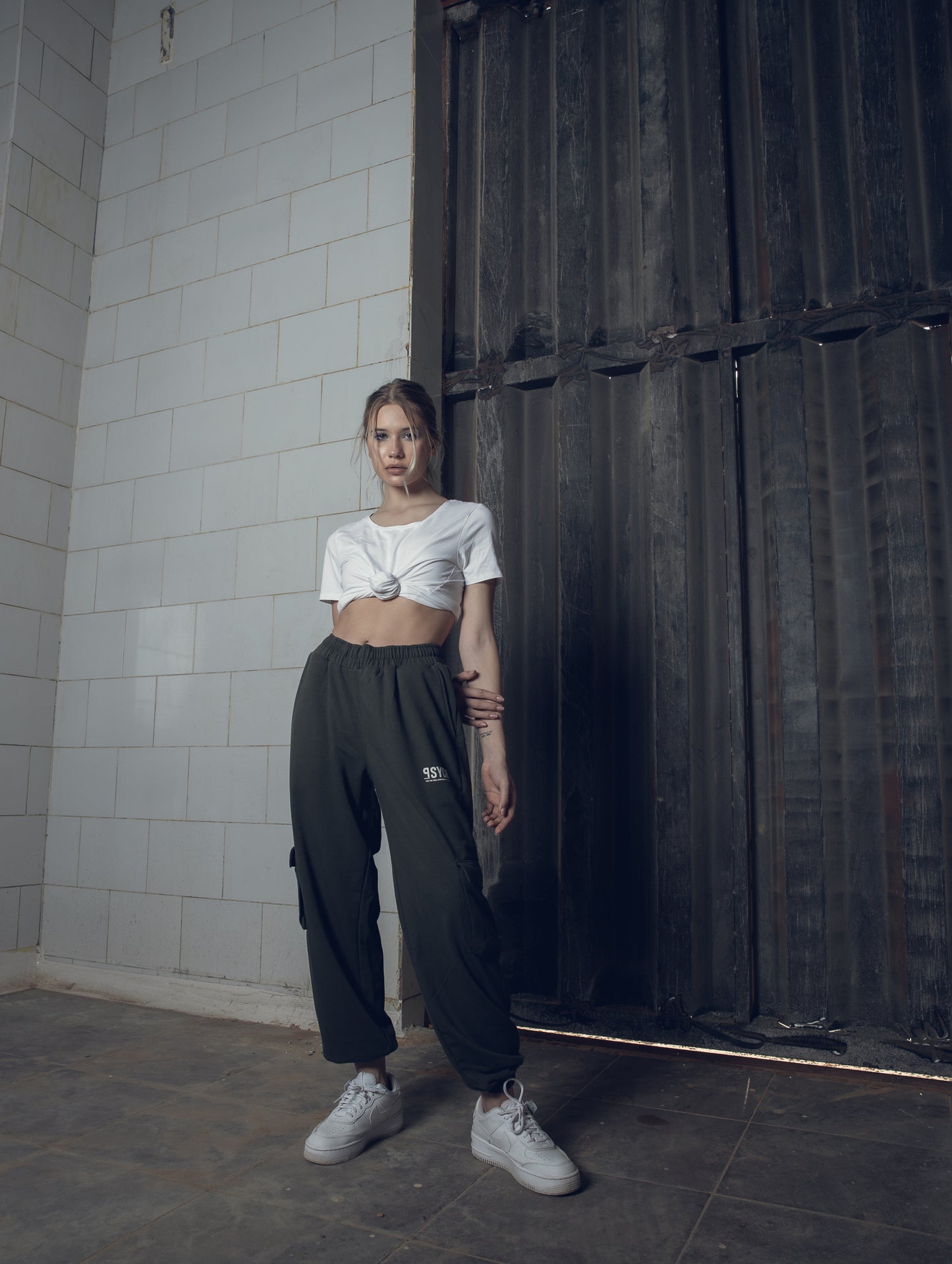 Olive Green Utility Sweatpants (Women)