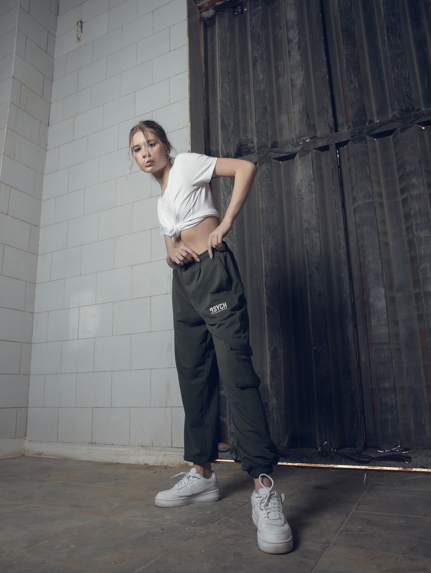 Olive Green Utility Sweatpants (Women)